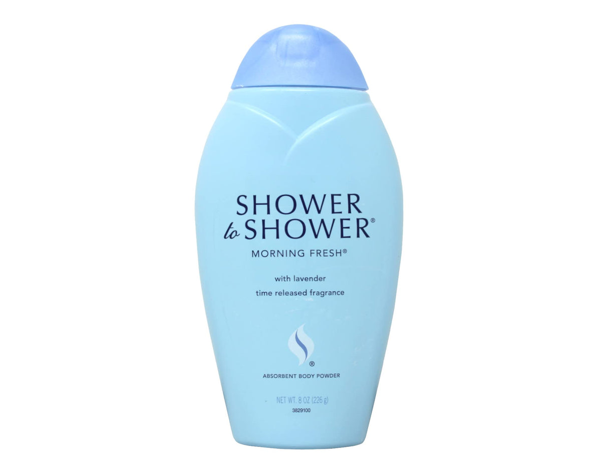 Shower To Shower front can showing Morning Fresh label and net weight benefit