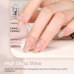 SHOYUM close-up of gel texture highlighting glossy jelly consistency benefit