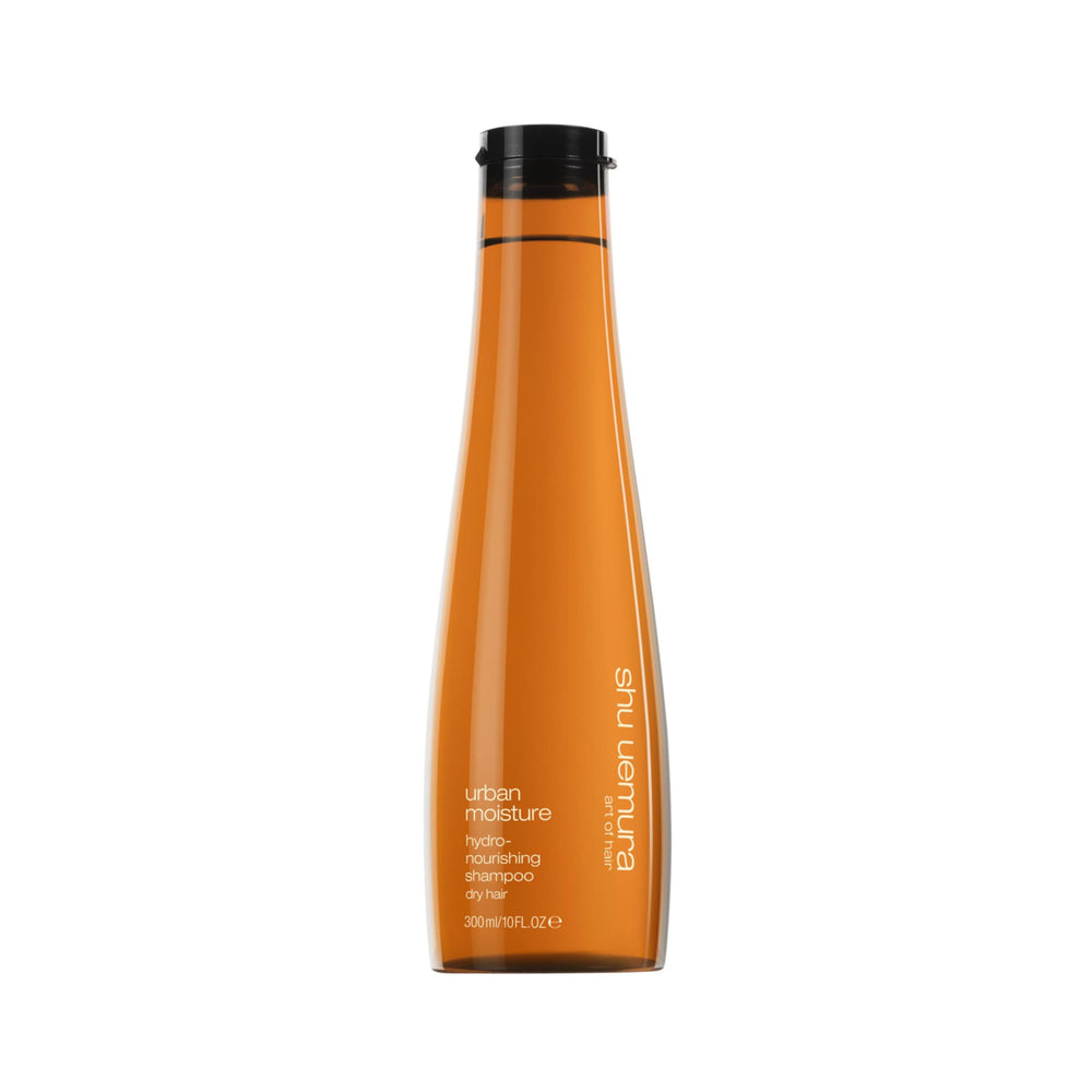 shu uemura art of hair front pack showing bottle and label for easy identification and shelf appeal