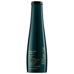 shu uemura bottle front showing sleek design and restorative promise