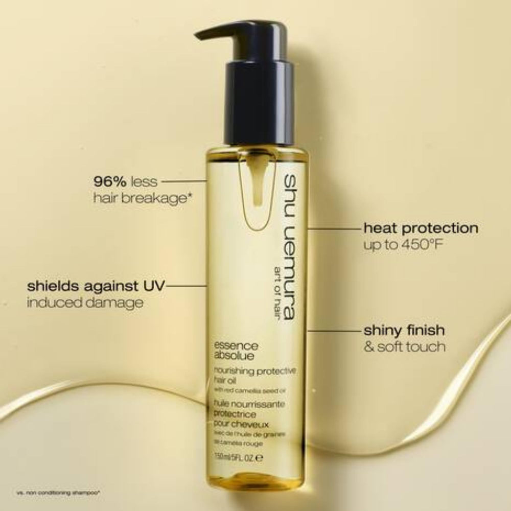 shu uemura pump dispenser close-up for controlled, no-waste application benefit