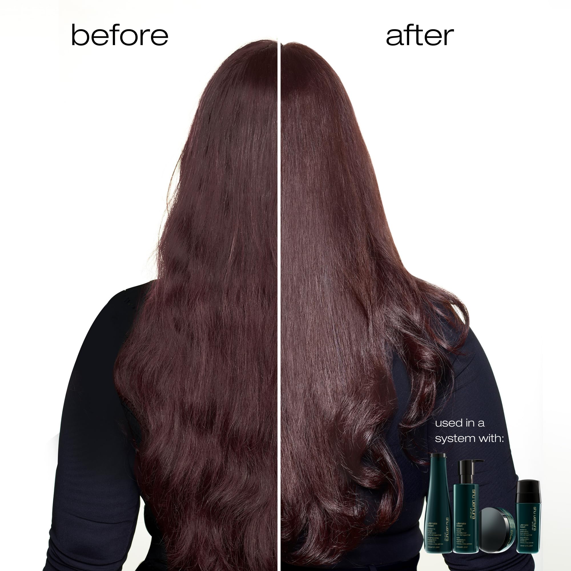 shu uemura shampoo pour texture demonstrating creamy conditioning feel