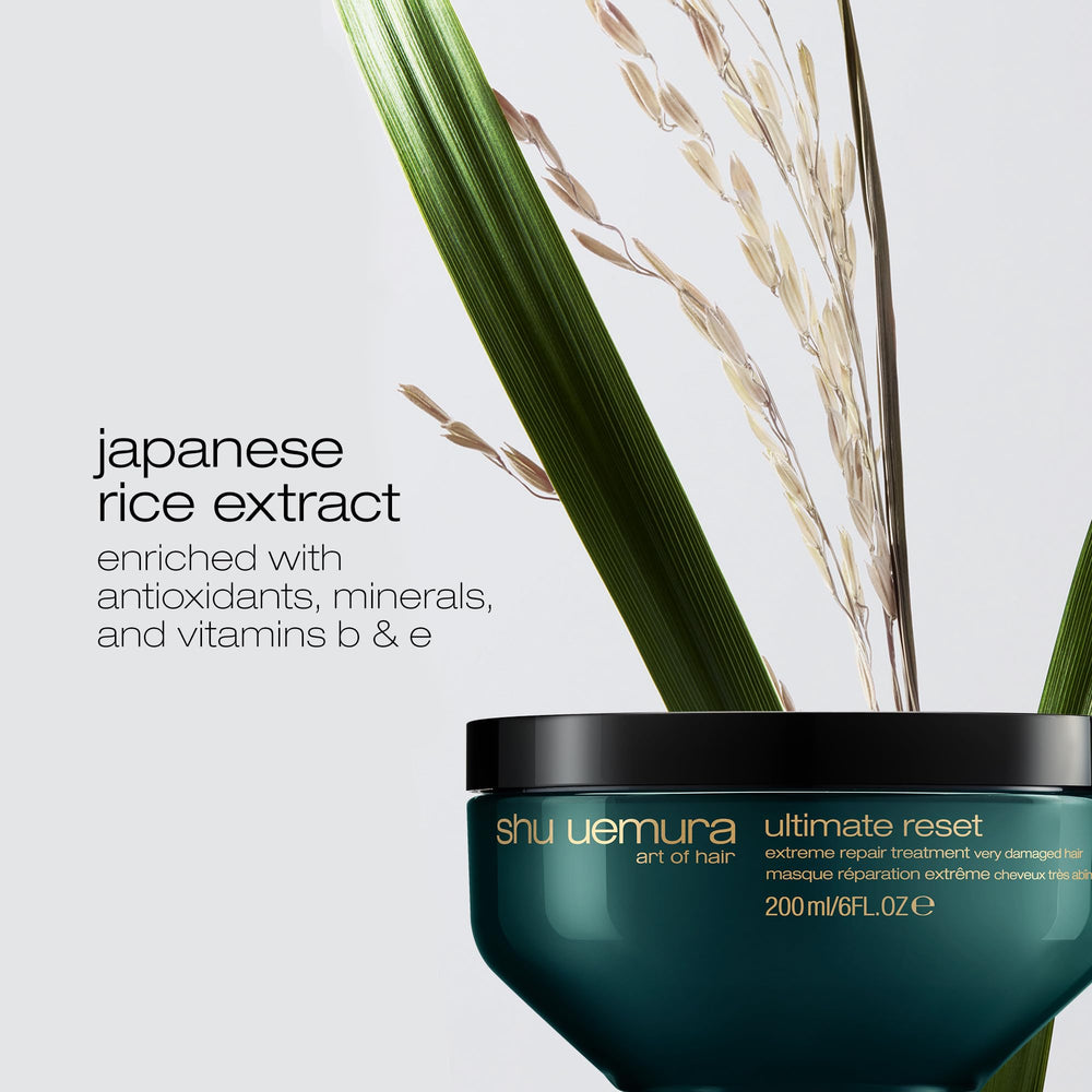 shu uemura after-use smooth shiny hair demonstrating reduced breakage benefits