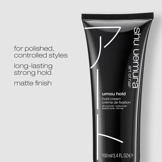 shu uemura art of hair cream texture close-up demonstrates smooth spreadability benefit