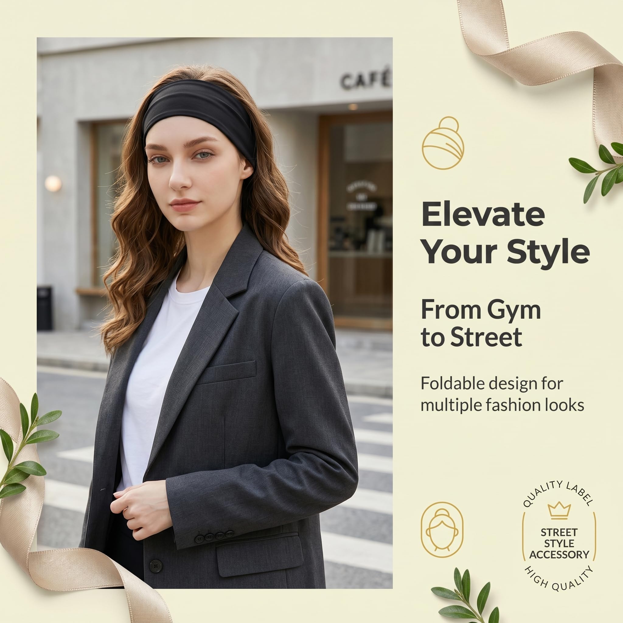 SHUCHNOYE flat lay of five black headbands highlighting daily-rotation convenience