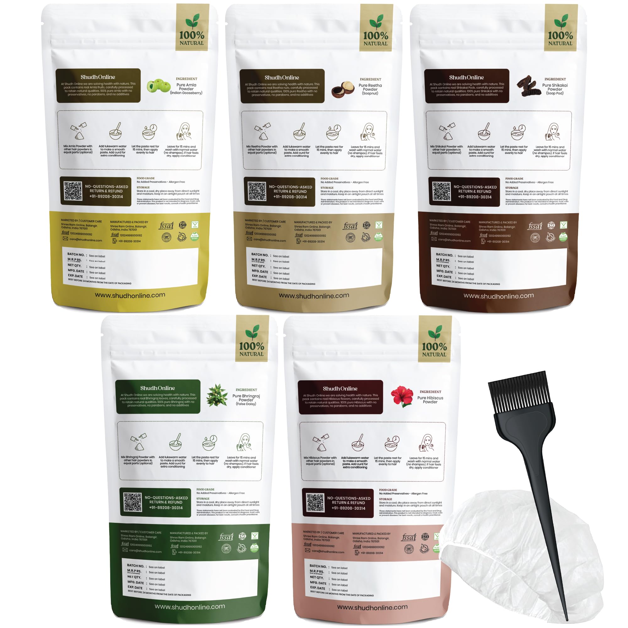Shudh Online lifestyle shot on bathroom counter, ritual-ready natural hair care