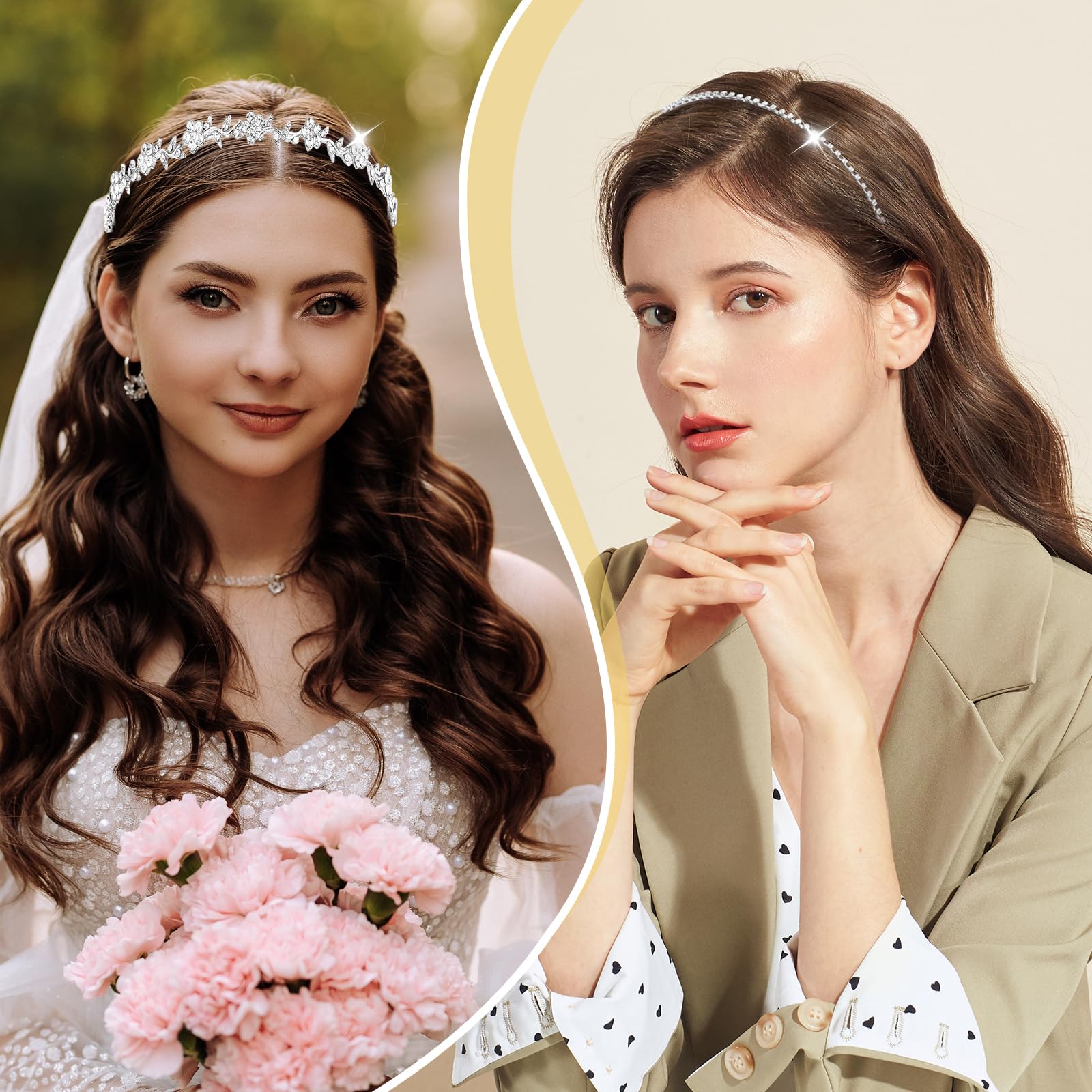 shuielai headband styled in an updo to show how it lifts and refines hairstyles