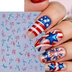 SHUXILIN stickers applied on nail tips demonstrating neat fit and festive look