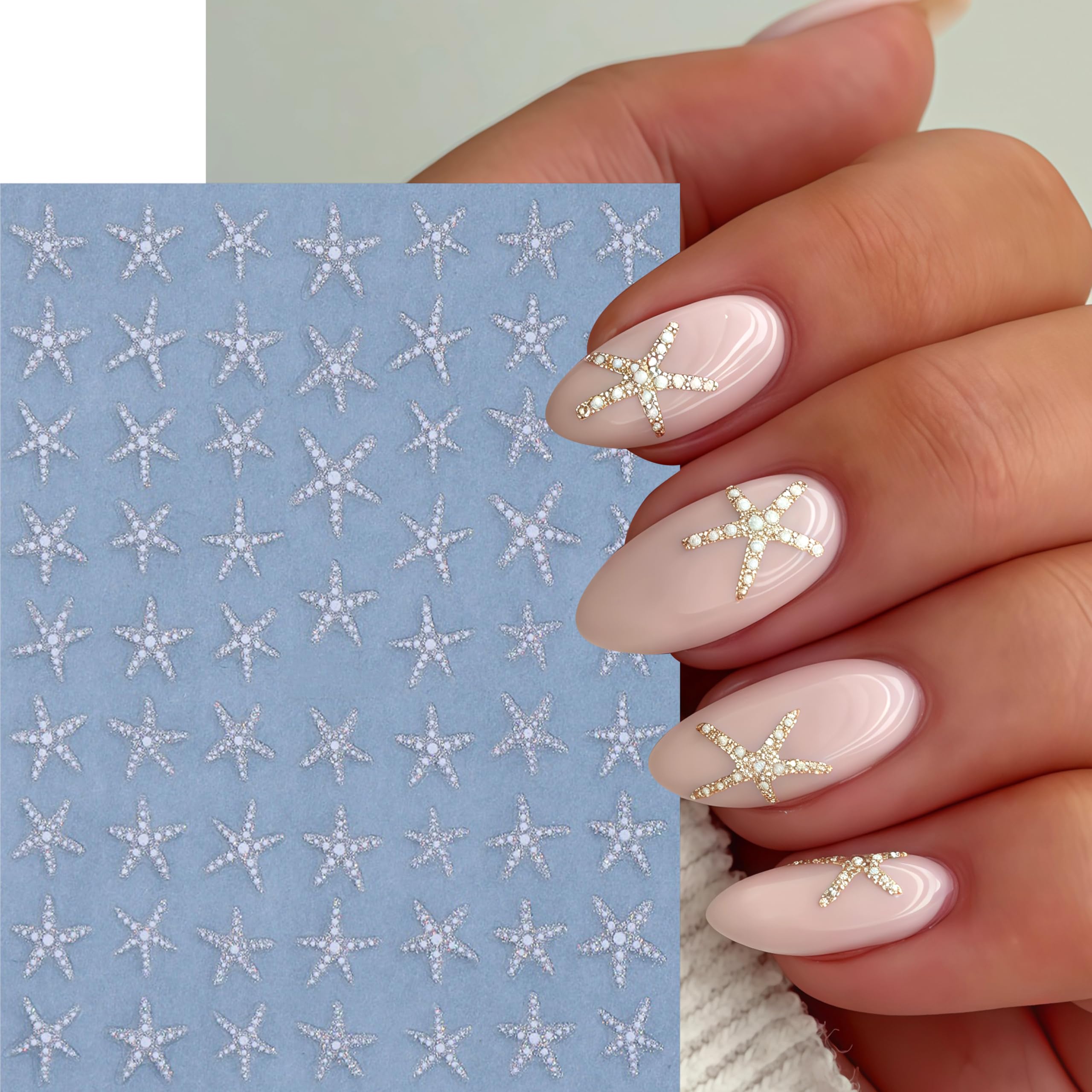 SHUXILIN stickers applied on natural nails demonstrating neat, salon-style finish