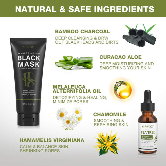 SHVYOG close-up of charcoal mask tube illustrating smooth application