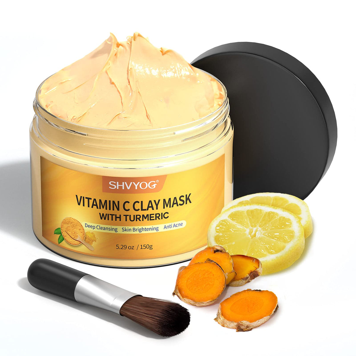 SHVYOG front packaging tub showing product and volume benefit