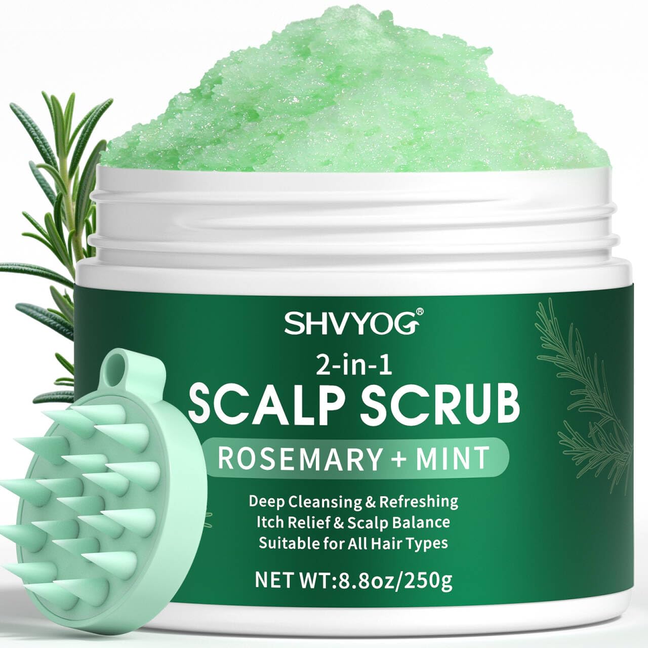 SHVYOG front packaging showing scrub tube and branding for clear product identification and trust