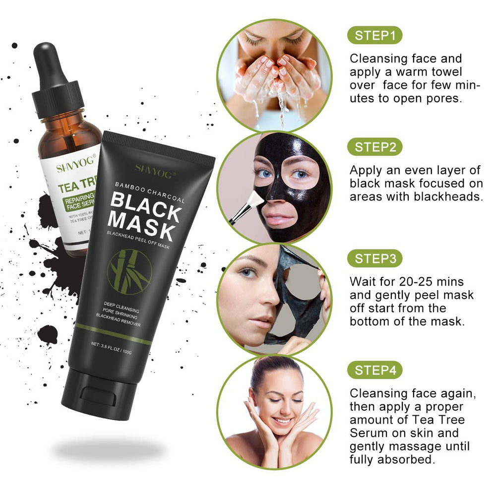 SHVYOG peel-off mask removal action revealing lifted impurities