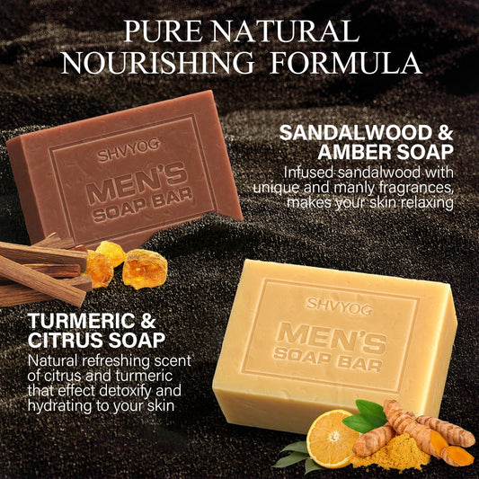 SHVYOG sandalwood and amber bar close-up showing smooth finish and warm scent