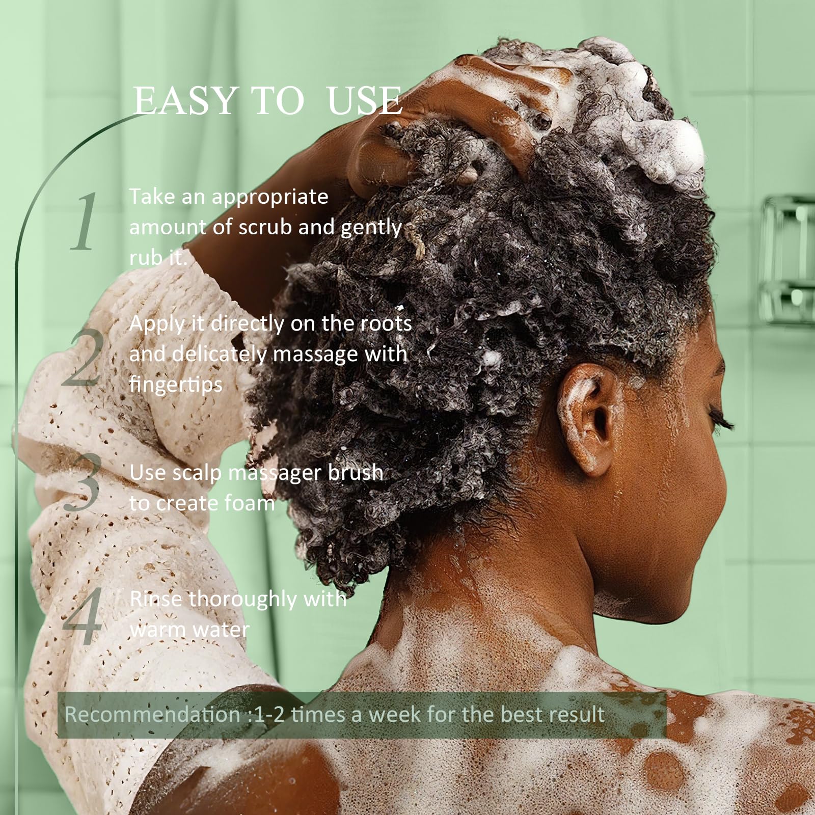 SHVYOG scalp scrub label detail showing ingredient list and usage cues for confident purchase