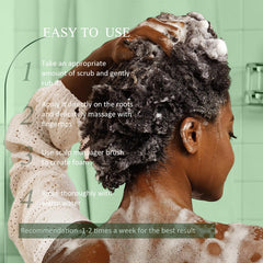 SHVYOG scalp scrub label detail showing ingredient list and usage cues for confident purchase