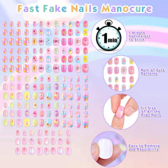 shynek close-up of nail pattern and glossy finish, detailed playful look