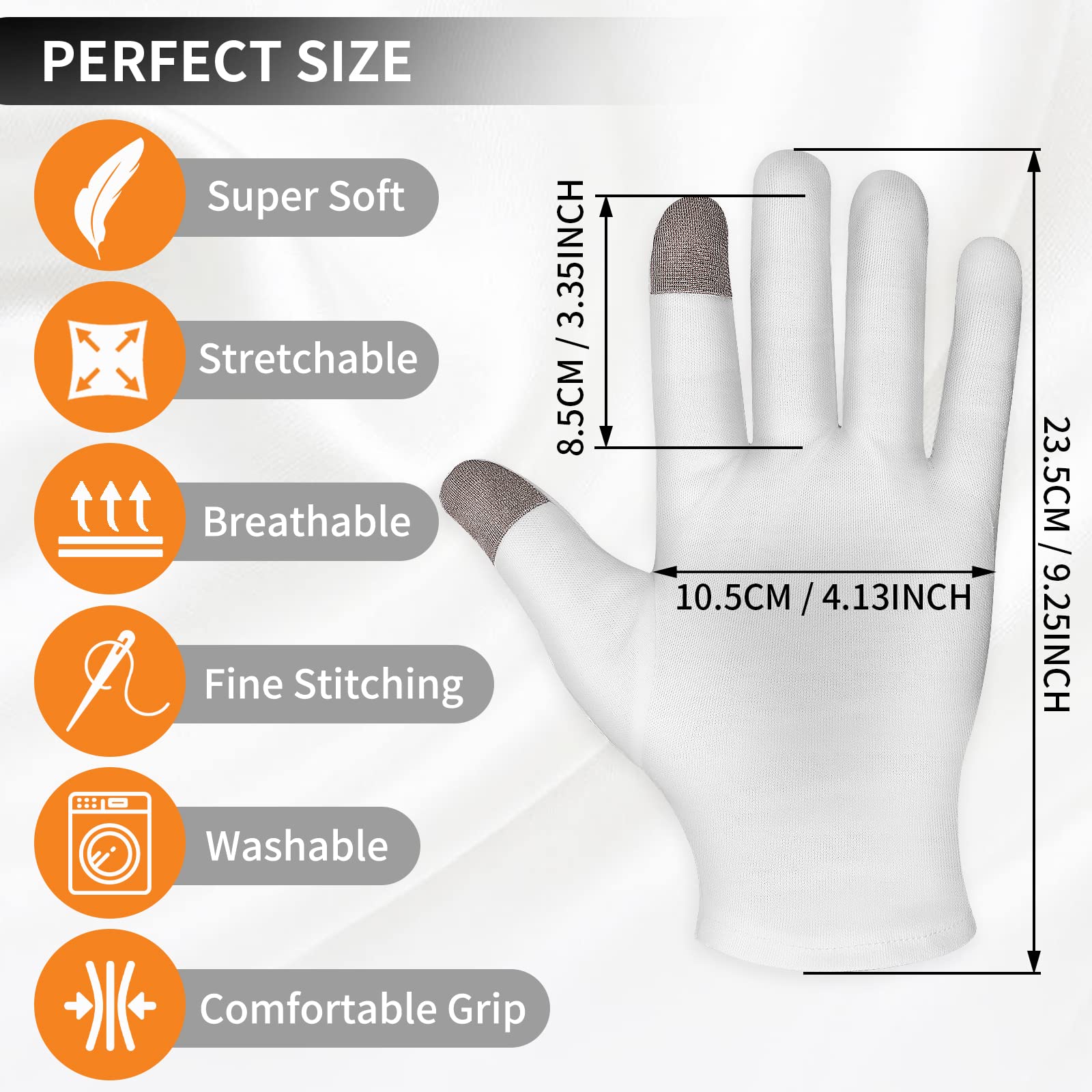 Sibba conductive fingertip closeup enabling touchscreen use