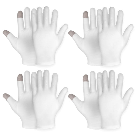 Sibba front view white gloves showing clean design and protection