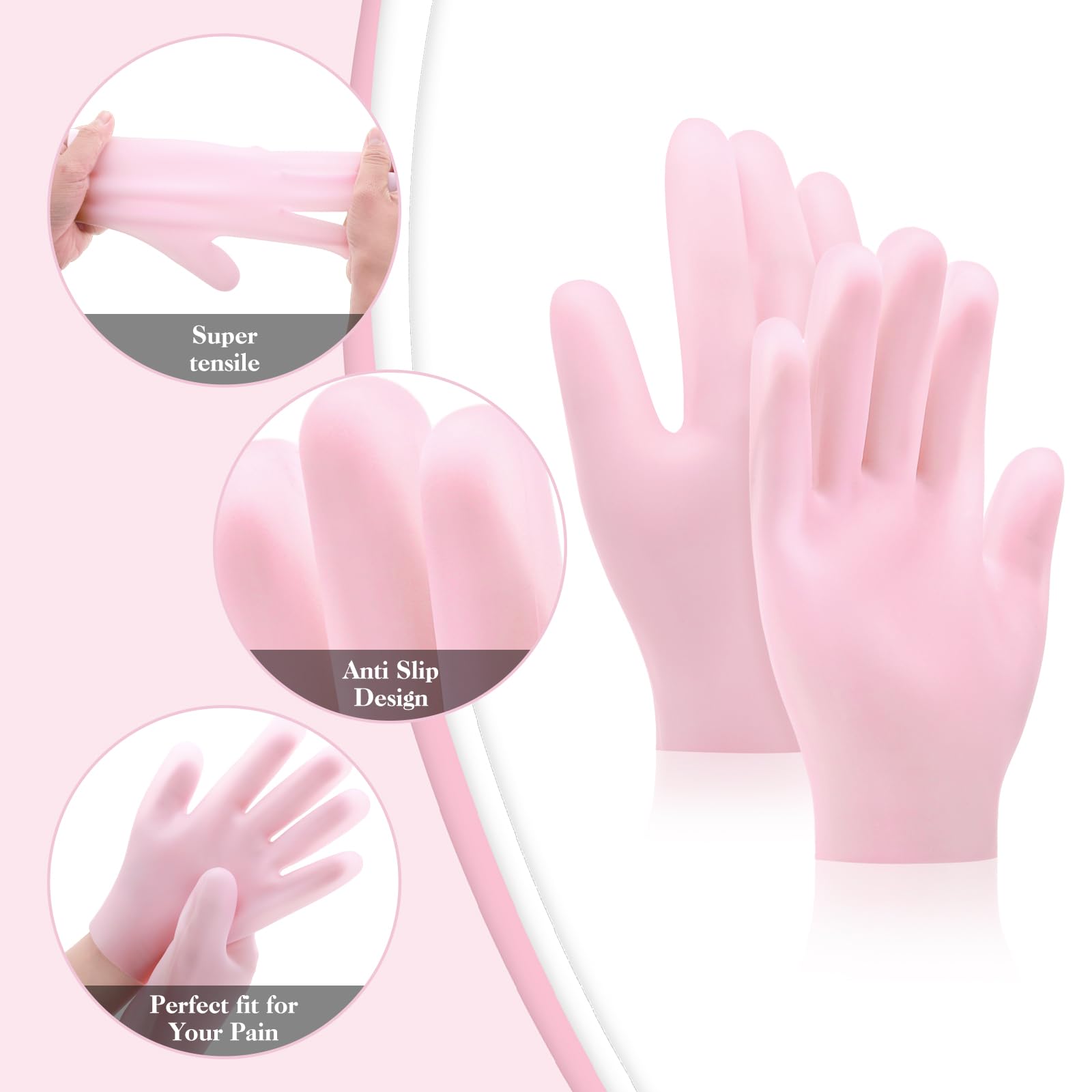 Sibba gloves worn on hands demonstrating improved lotion retention and daily movement