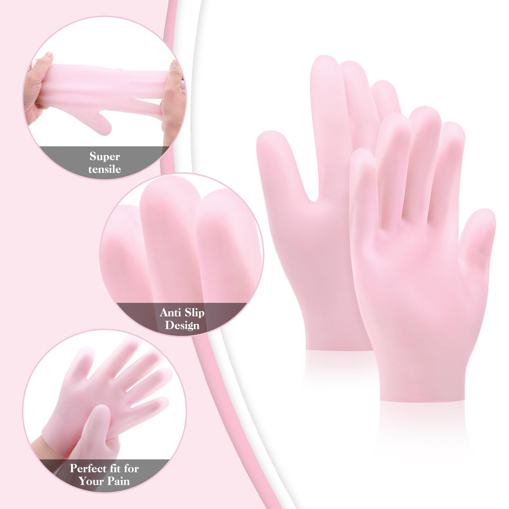 Sibba gloves worn on hands demonstrating improved lotion retention and daily movement