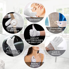Sibba gloves on bedside table suggesting overnight hand care