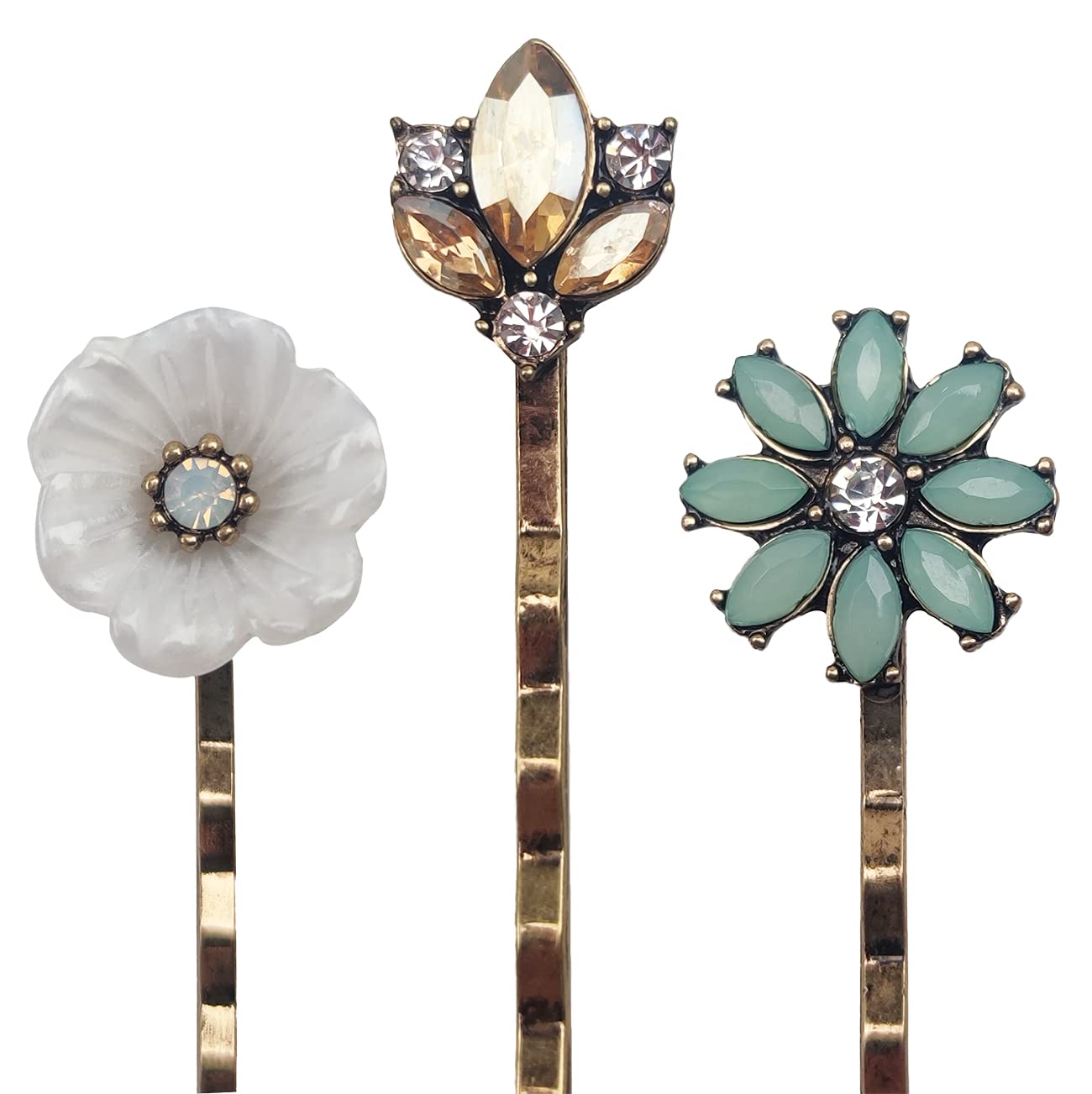 SICOPEE seven hairpins arranged on fabric, mix-and-match styling inspiration