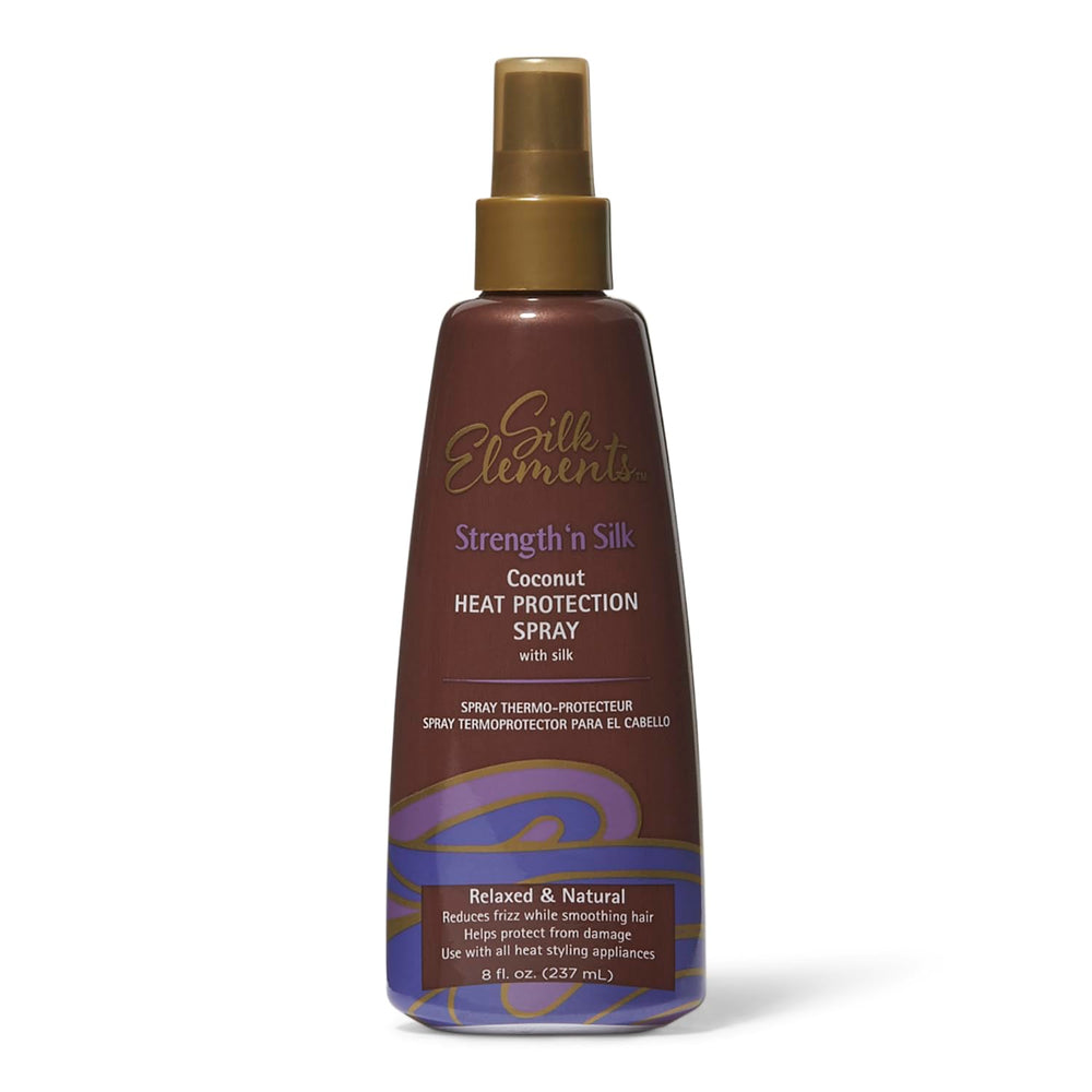 Silk Elements front bottle showing label and coconut scent benefit