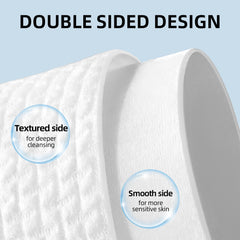 SilkenVive towel in hand showing 25x30cm size for full-face coverage