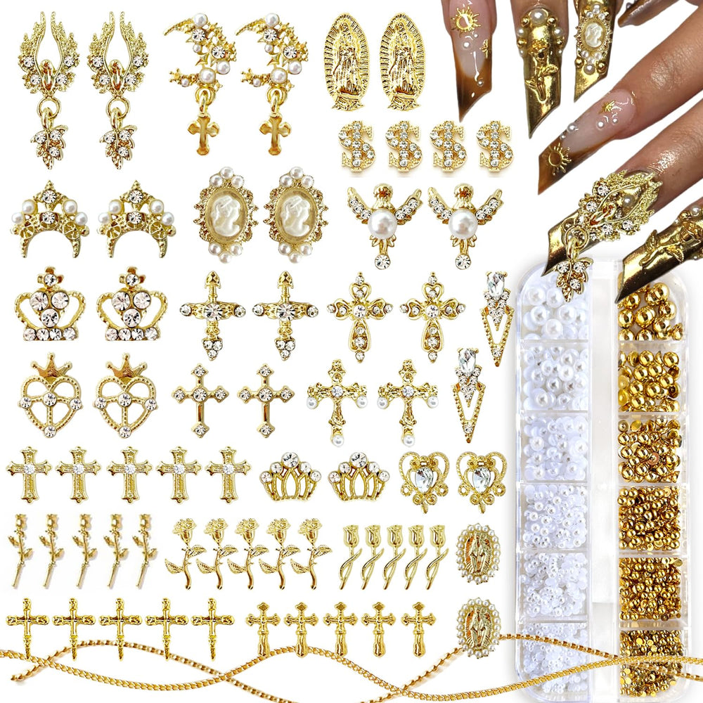 SilkRoselw front packaging showing full gold charm set and pearls benefit organization