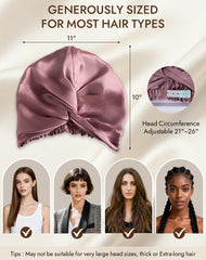 SilkSilky worn on sleeper demonstrating frizz reduction benefit