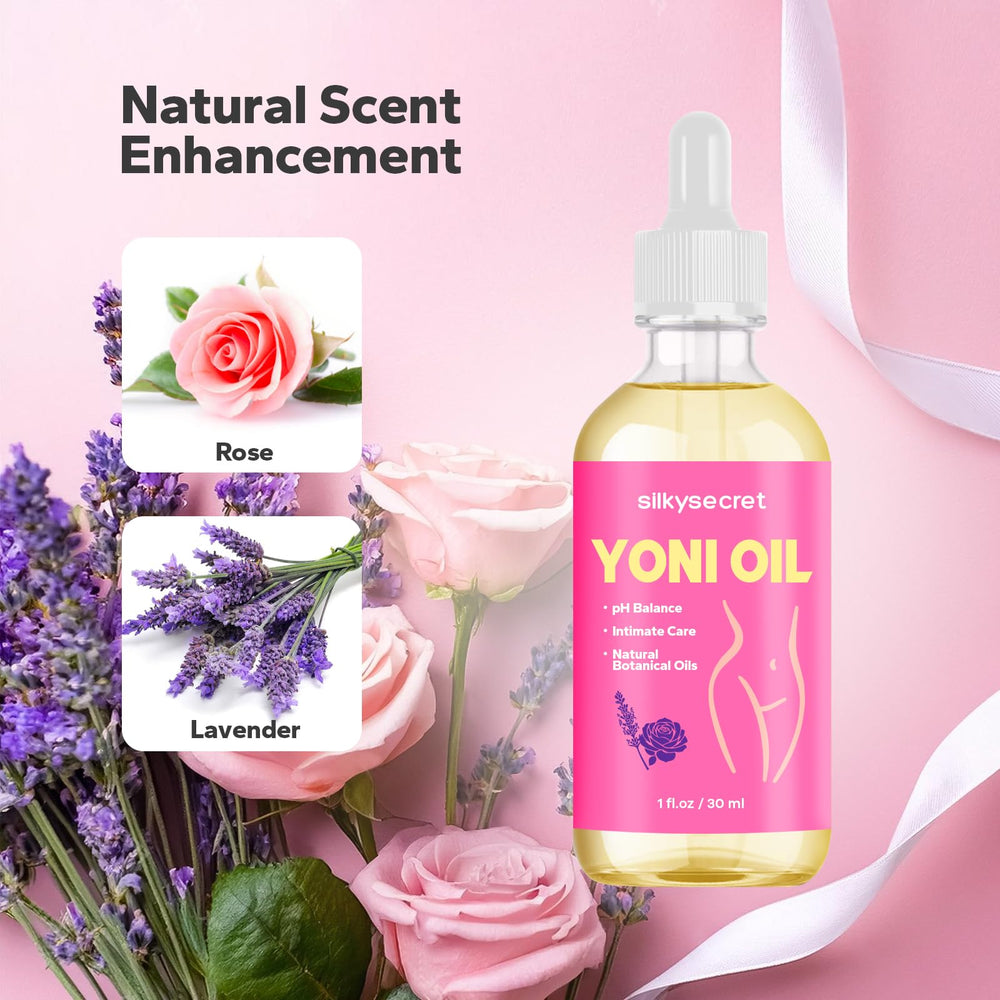 SilkySecret bottle held in hand to show 60ml scale and travel convenience