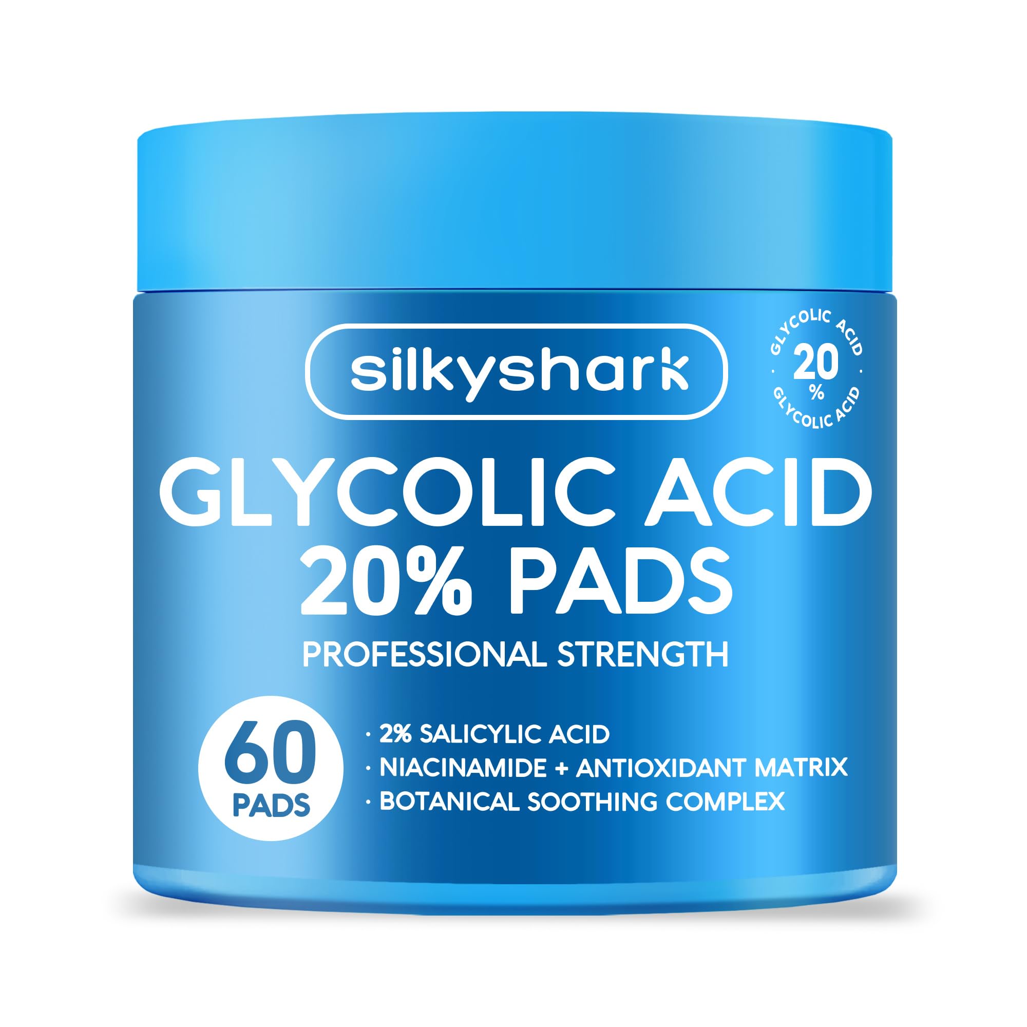SilkyShark jar front packaging showing product name and benefits