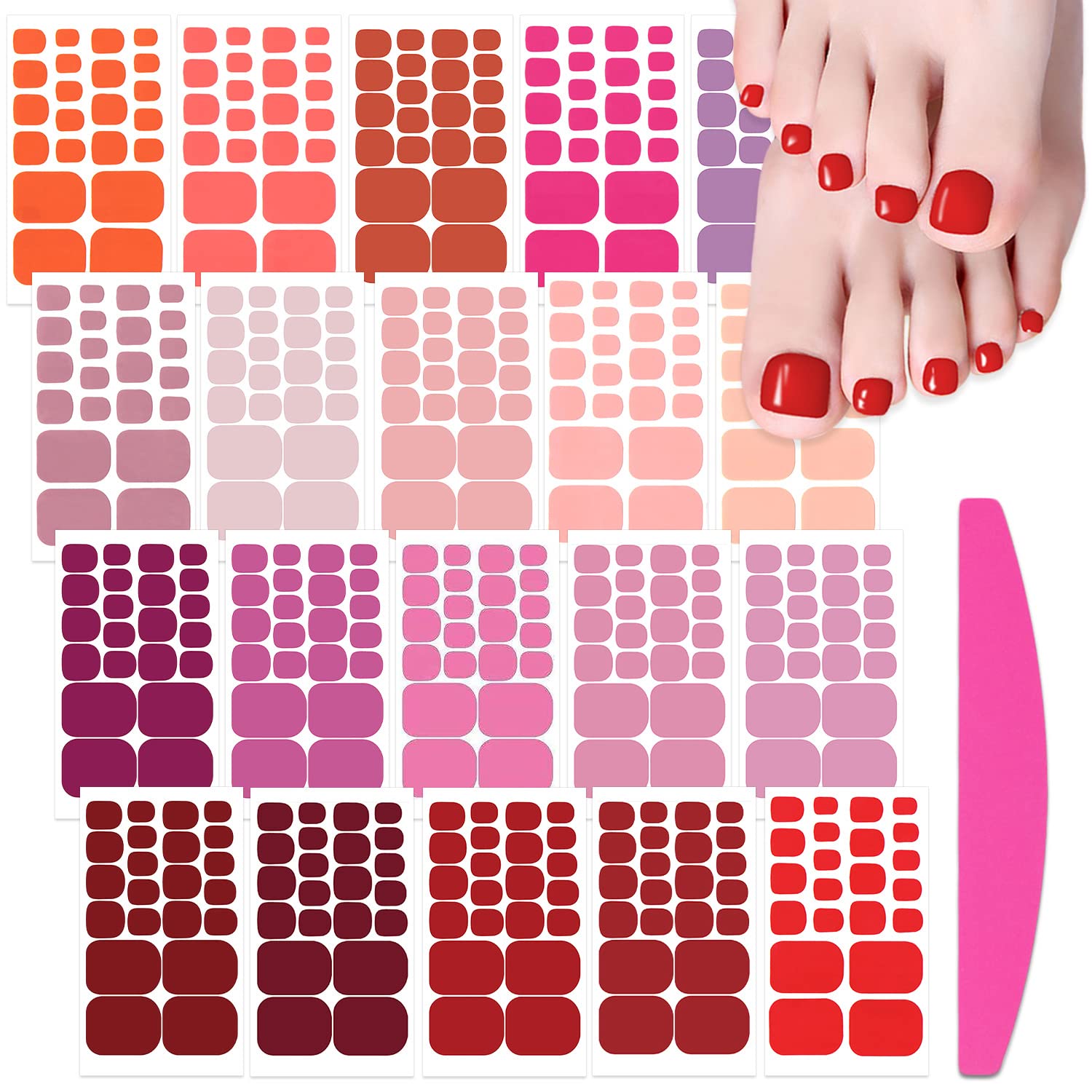 SILPECWEE front packaging showing 20 sheets and included nail file for convenience