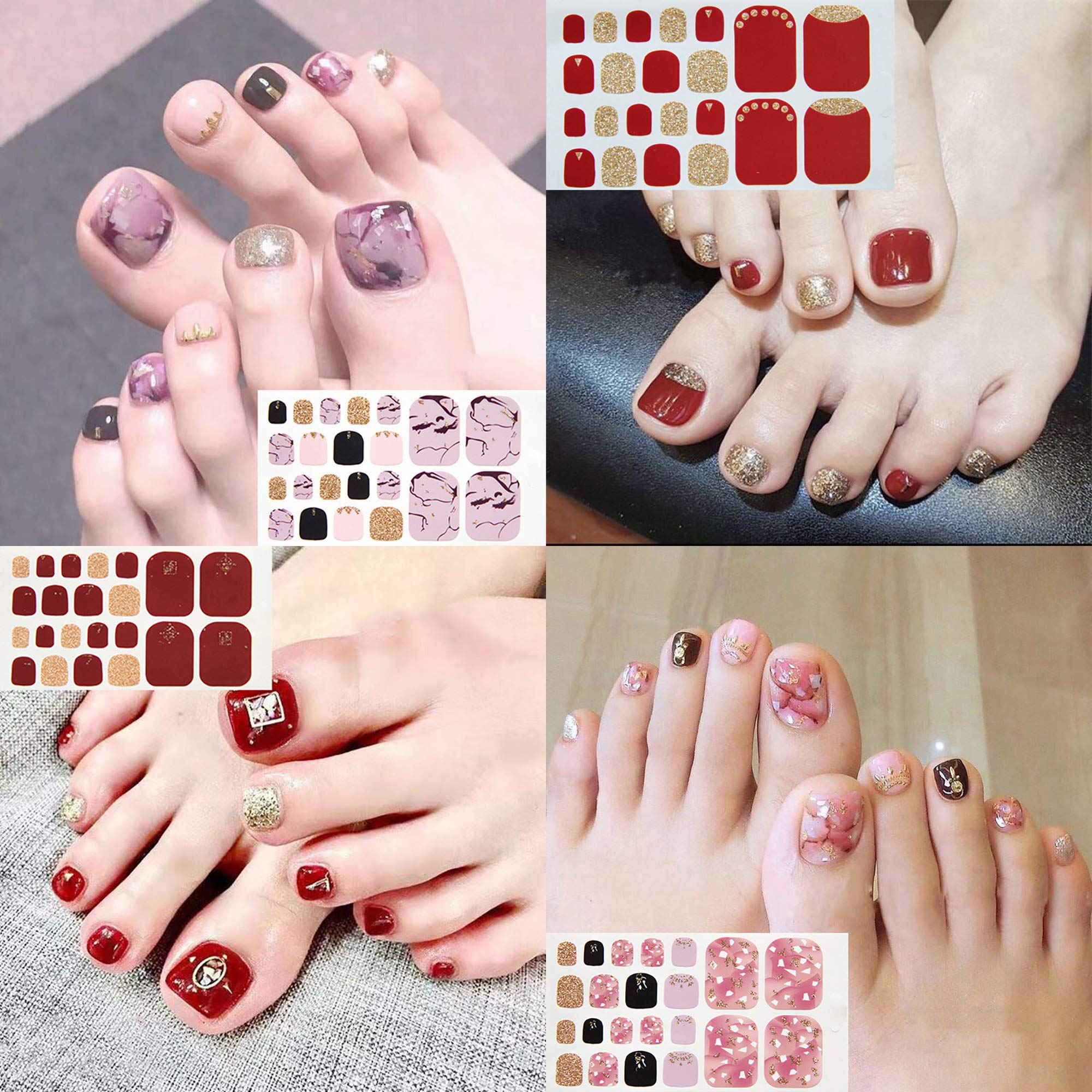 SILPECWEE strawberry motif sheet showing playful prints for custom pedicures