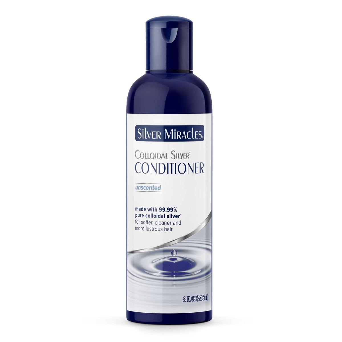 Silver Miracles conditioner bottle front label showing scent-free formula benefit