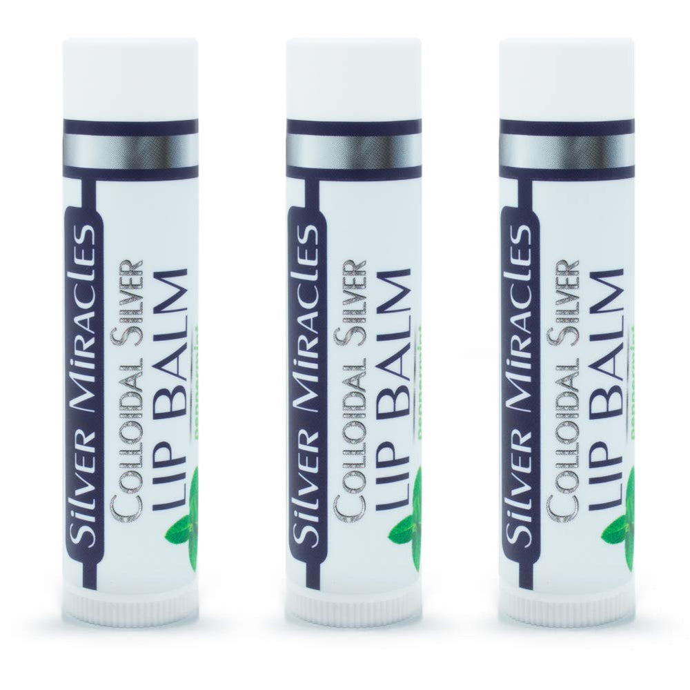 Silver Miracles balm applied to lips in a lifestyle scene demonstrating quick soothing hydration