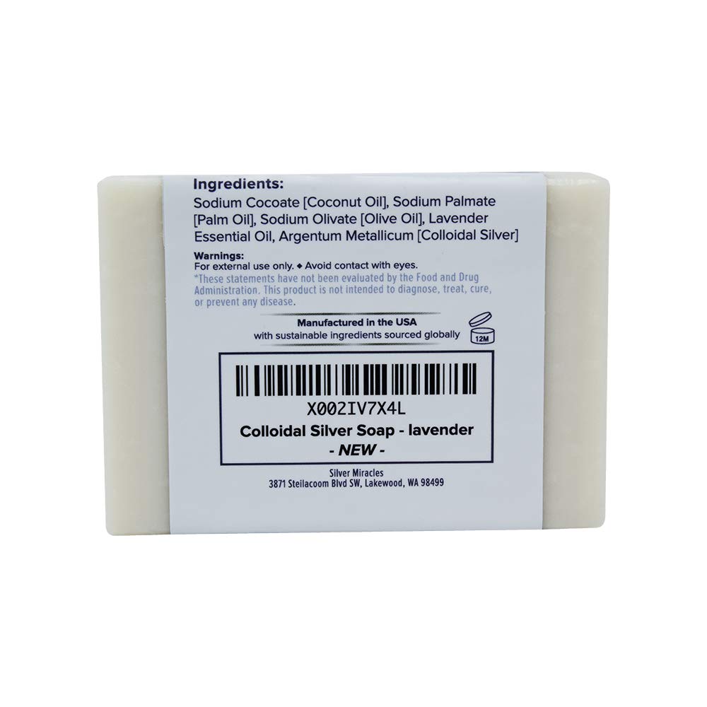 Silver Miracles close-up of soap texture highlighting creamy lather for soft skin