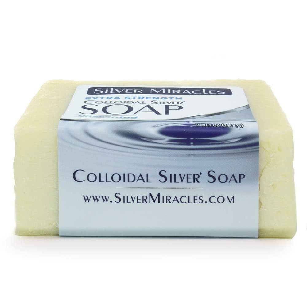 Silver Miracles soap beside a coin showing compact travel-friendly size