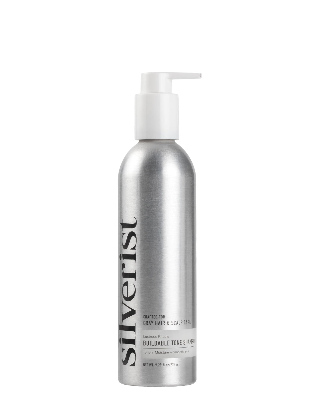 Silverist front bottle showing sleek label and gentle toning benefit