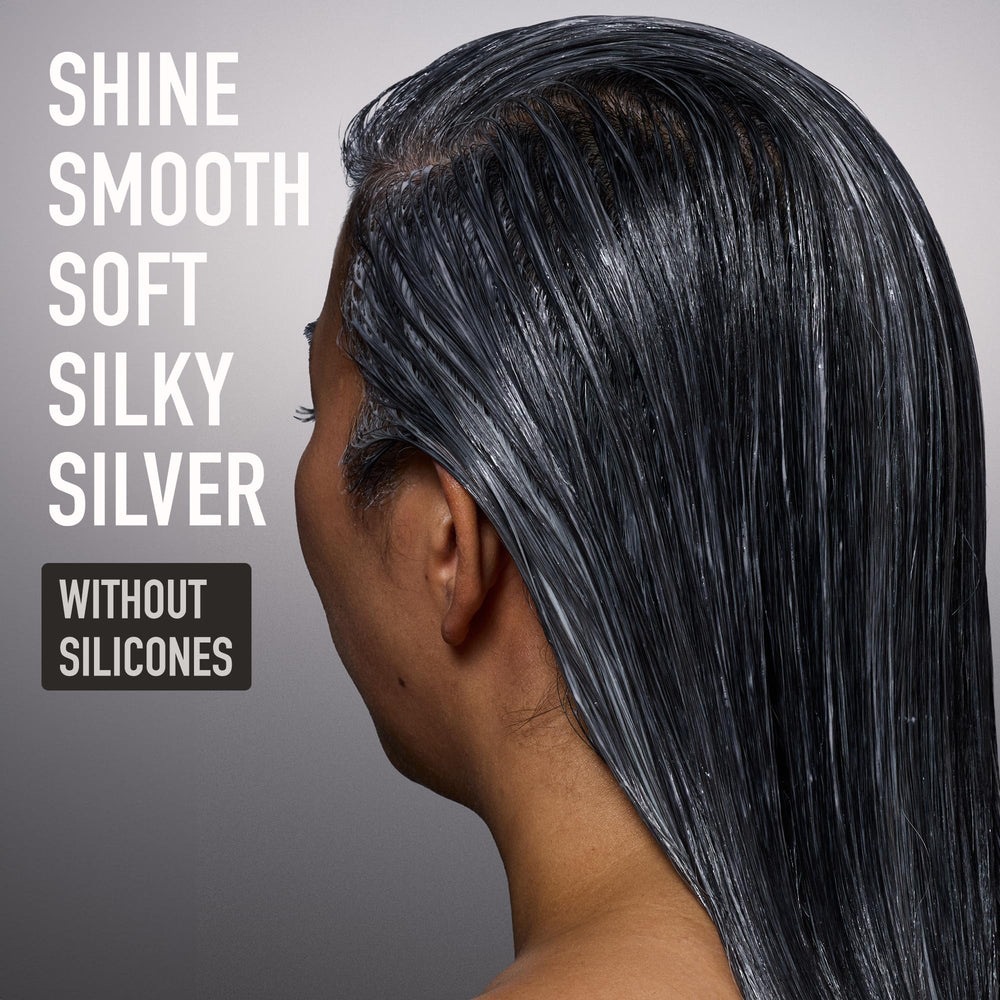 Silverist label close-up showing key actives like hyaluronic acid and rice protein for shine