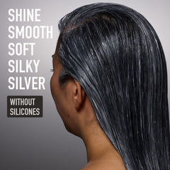 Silverist label close-up showing key actives like hyaluronic acid and rice protein for shine