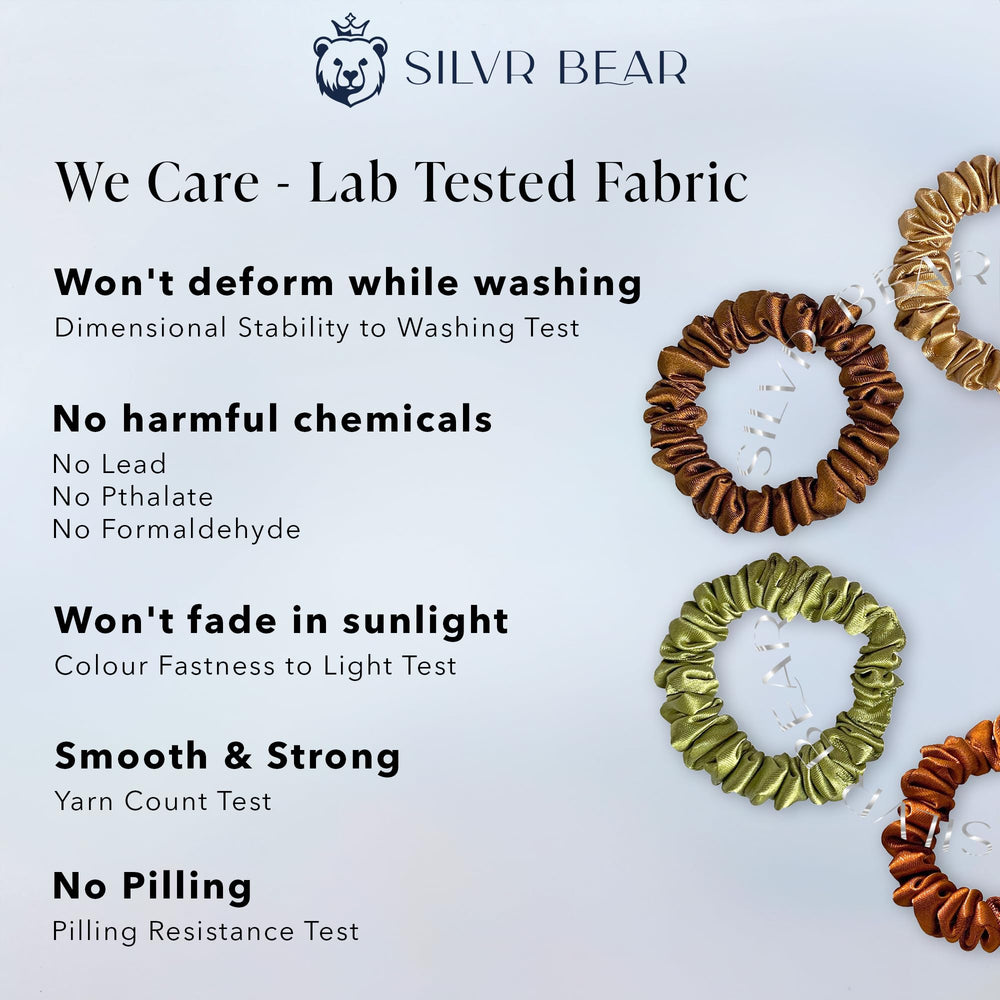 silvr bear scrunchie worn on wrist as accessory for convenience and style