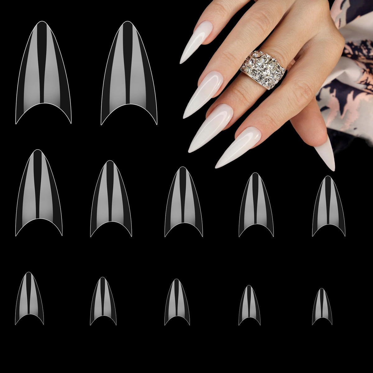 simarro front packaging showing 500 transparent tips and kit benefits