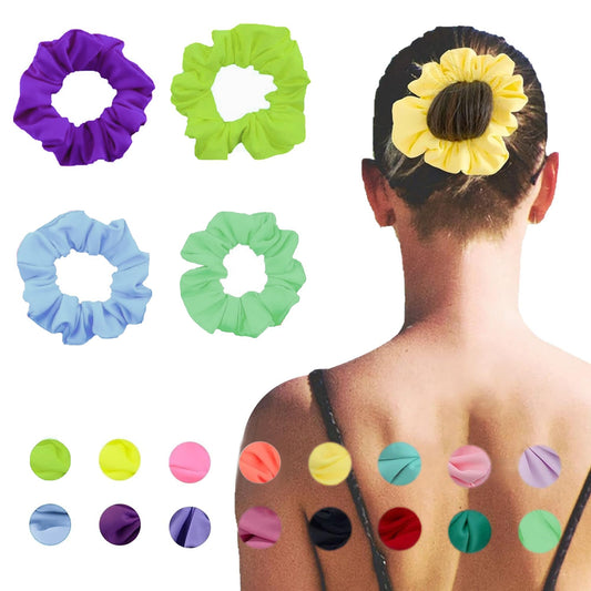 Simnice front packaging showing 16 neon scrunchies and bright selection benefit