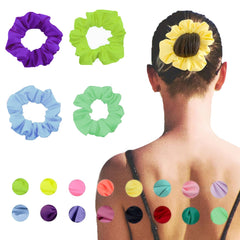 Simnice front packaging showing 16 neon scrunchies and bright selection benefit