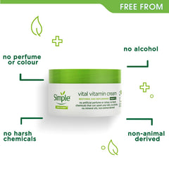 Simple ingredient bottles beside jar highlighting gentle vitamins benefit