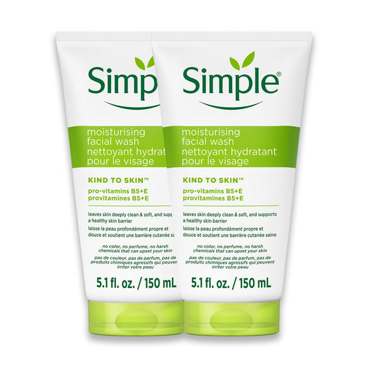 Simple front packaging showing cleanser and benefits for gentle cleansing