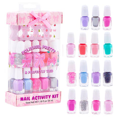 SIMPLE PLEASURES front packaging showing 14 mini bottles and pink bow, appealing gift