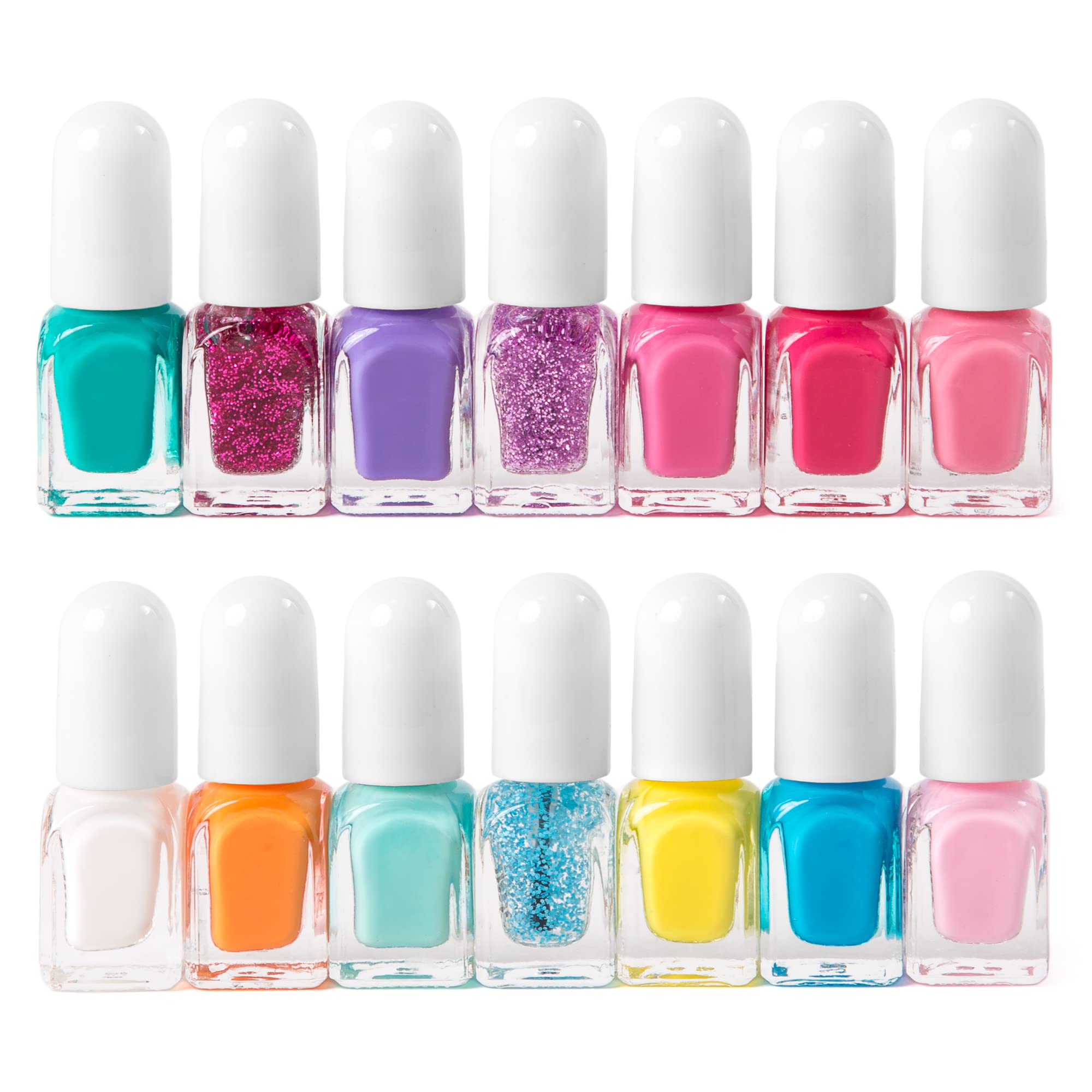 SIMPLE PLEASURES glitter polish bottle close-up highlighting sparkly accent option